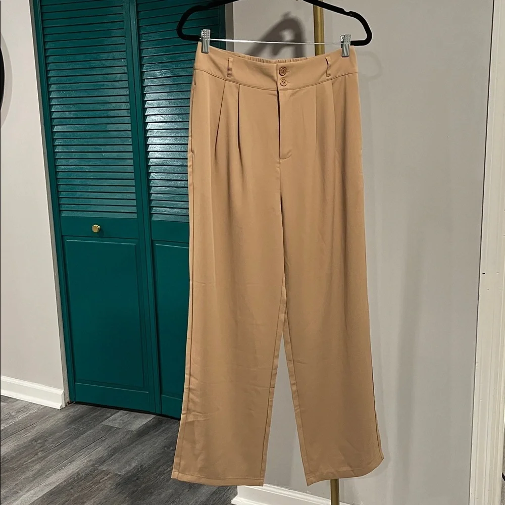 Halara NWOT Flex™ High Waisted Zipper Pocket Shirred Straight Leg Work Pant - M - Picture 7 of 11